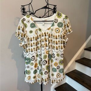 Dressbarn Women’s Short Sleeve Shirt Size XL